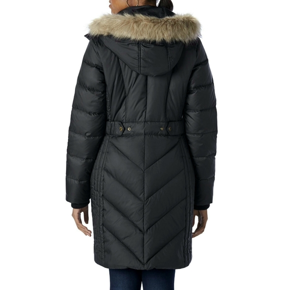 Hooded Down/Feather Coat - Picture 5 of 6